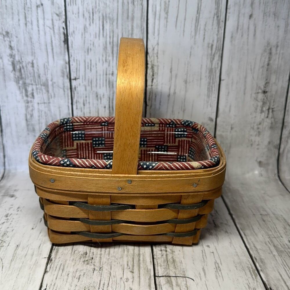 Longaberger 1996 Hand Woven Small Patriotic Old‎ Glory Basket